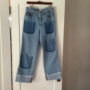 JW Anderson patch print denim